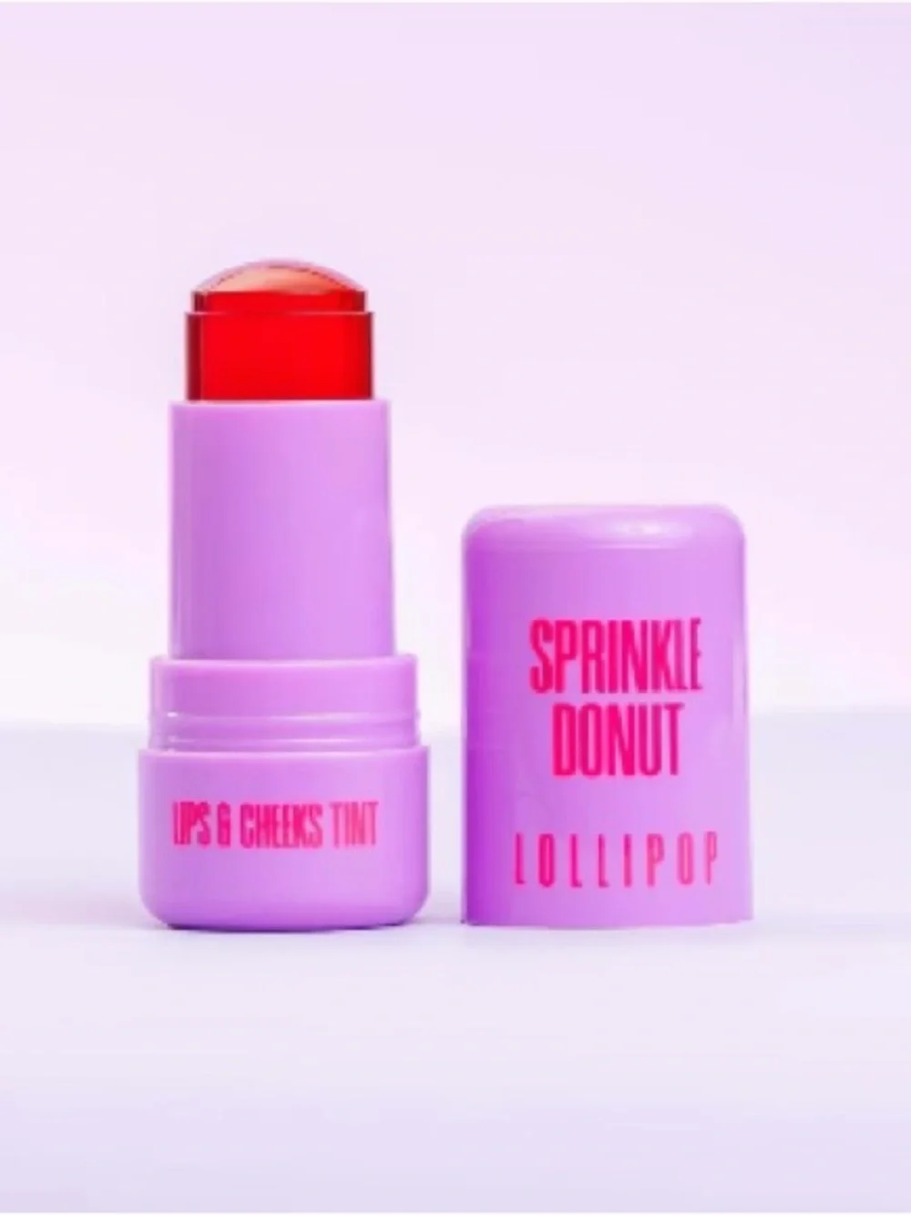 *Buy Now” Aminnah Sprinkle Donut Lollipop Lips & Cheeks Tint — Hot Pink